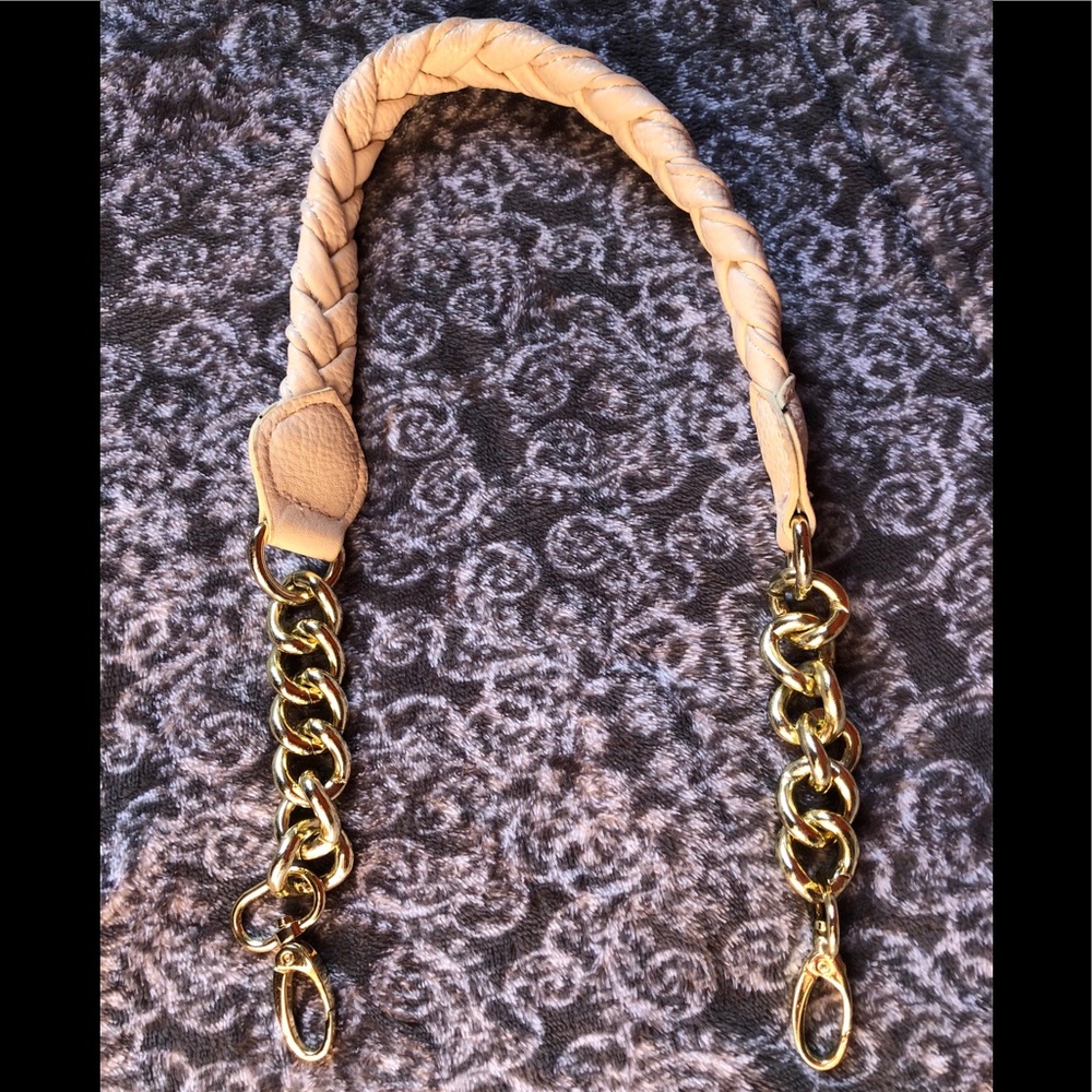 3 for $20/ Bag strap- cream with golden hardware